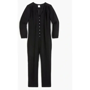 Hatch X J. Crew Black Button-Down Jumpsuit